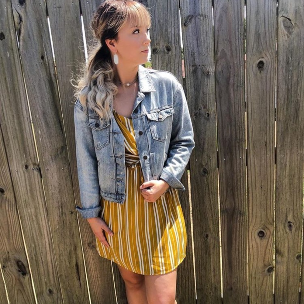 Mustard Striped Dress